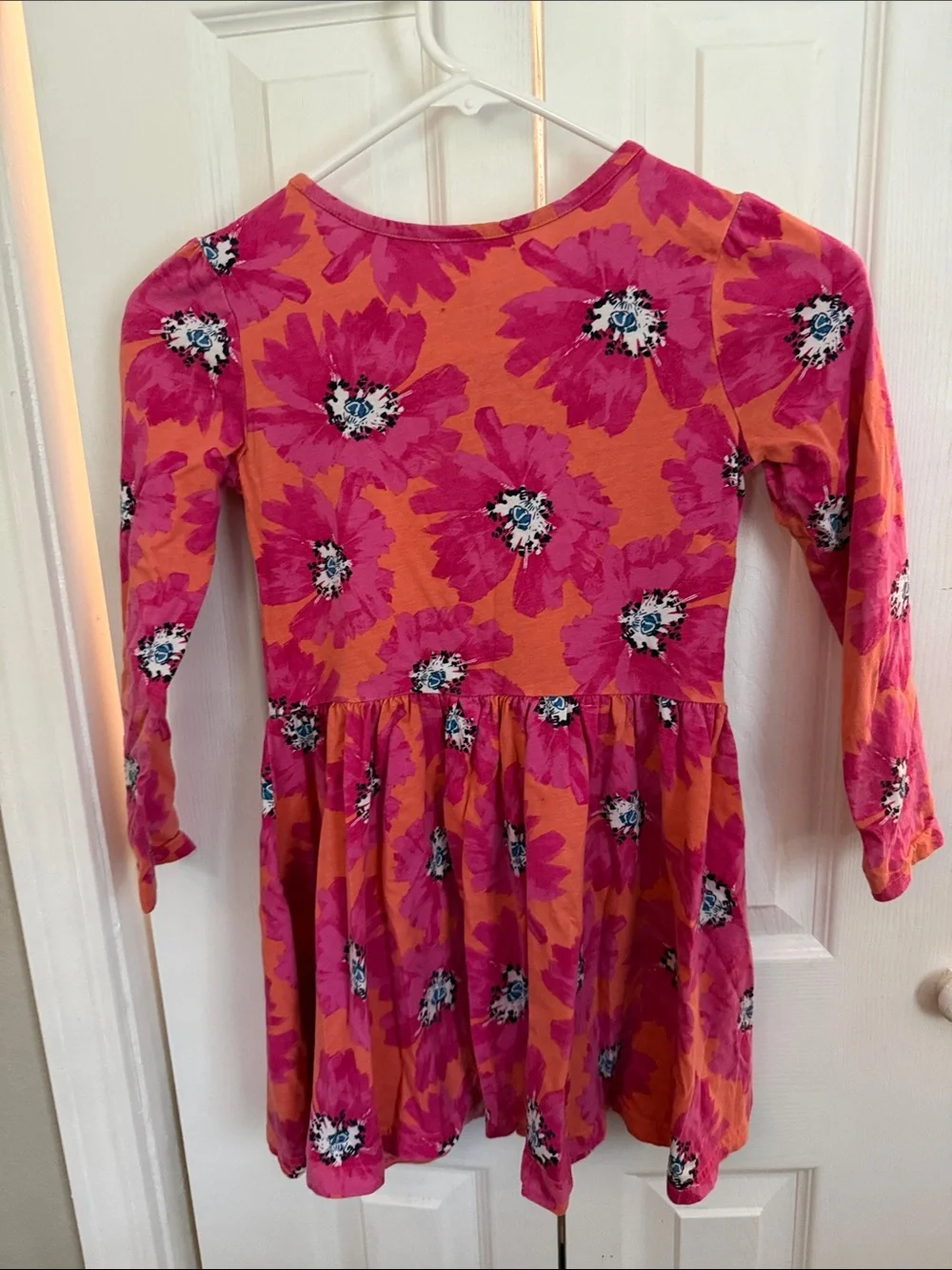 The Children’s Place Girls 7/8 Pink Orange Floral Dress